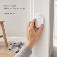 Alarm Jendela Pintu Sensor Pembuka yang Dioperasikan dengan Baterai Suara yang Dapat Disesuaikan Perintah Jeda Tersembunyi Pemasangan Perekat untuk Perlindungan Properti