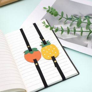 YY Fruit Elastic <b>Bookmark</b> Lovely Fruit-shaped Reusable PU Leather <b>Bookmark</b> Elastic Band Sweet Reading Gift Book Lovers Students - Product Image 1