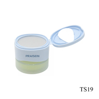 Pot cosmétique vide en plastique double couche personnalisé OEM avec spatule, 100g, couvercle à clapet