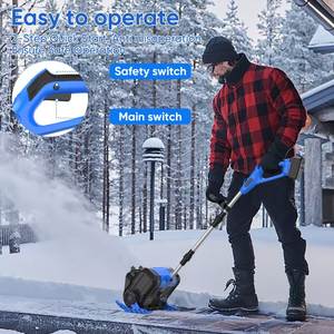 マキタ18Vバッテリー*2対応 1000Wブラシレス電動除雪機 コードレスポータブル電動冬用除雪機 デッキ、階段、パティオ用 - Product Image 3