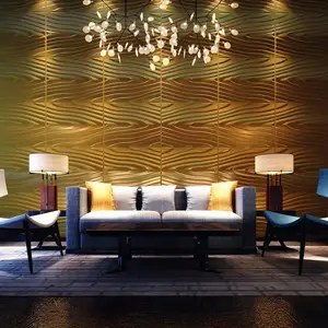 Waterproof textured Interior 3d pvc wall panels for sale