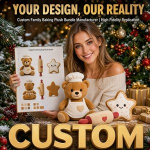 Peluche Mascotte Personnalisée OEM ODM pour la Famille, Jouet en Peluche Rembourré, Cadeau de Noël Promotionnel CPC, Jouet Doux pour les Fêtes - Product Image 1