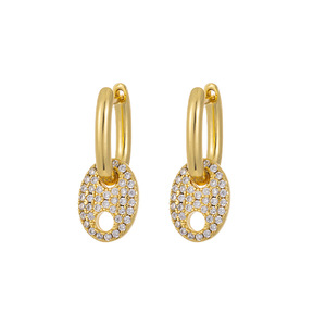 Cuff <b>Earrings</b> Geometric Gold 18K Gold Ear <b>Post</b> Bezel Setting Party Jewelry - Product Image 5