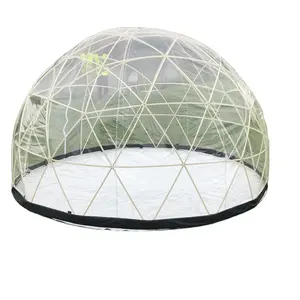 Outdoor Hotel Resort PVC Leisure round Geodesic Glamping Dome House Tent Durable 3.6m Clear Dome for Birthday Party Use for Sale