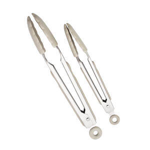 Pince alimentaire en silicone de qualité alimentaire pour la cuisine, le <span class=keywords><strong>pain</strong></span>, le barbecue, le steak, la salade, pince durable, 2 pinces de barbecue robustes avec verrouillage - Product Image 1