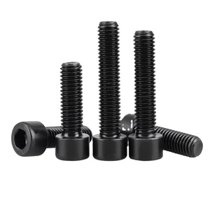 Bu lông đầu chén thép M4M5M6M8M, cấp 8.8, phủ oxit đen, ren suốt, đầu trụ, tiêu chuẩn ANSI, đầu lục giác chìm, hệ mét, 30mm, 16mm - Product Image 2