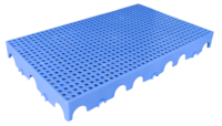 Palette en plastique à entrée plate, étanche, en gros, capacité de charge de 600 kg, logistique d'entrepôt industriel