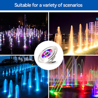 Music Sync RGB 24W IP68 Submersible Outdoor Fountain Underwater LED Ring Light for Pool Pond Fountain Lighting