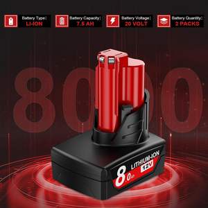 Batería de iones de litio de 12V para herramientas eléctricas inalámbricas compatibles con Milwa Ukee <span class=keywords><strong>M</strong></span>, 48-11-2420 - Product Image 2