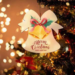 Nuevo artículo de comercio electrónico transfronterizo: 10 piezas de adornos navideños de madera/elementos decorativos, colgadores de madera en blanco para pintar DIY. - Product Image 3
