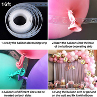 Guirlande Rose Ballon Arche en Latex Ensemble de Fête d'Anniversaire Décoration de Fête de Mariage Baby Shower