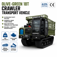 Camion benne sur chenilles robuste de 18 tonnes avec moteur diesel Yuchai, transporteur tout-terrain pour l'exploitation minière et la construction