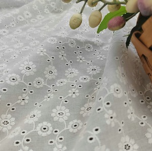 Tela de Encaje de Algodón Suizo, Tela Bordada con Patrones Florales para Vestidos, Camisas y Pantalones para Niños - Product Image 3