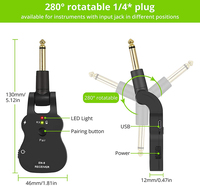 Hot EN-9 2.4G système de guitare sans fil, émetteur Audio récepteur intégré, guitare Rechargeable, micro basse, accessoires musicaux