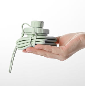 Portable Outdoor Silicone Folding <strong>Water</strong> <strong>Bottle</strong> Customized Logo Accept Reusable&amp; Collapsible <strong>Bottle</strong> for Travel Gym Camping Hiking - Product Image 3