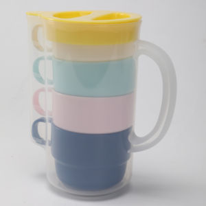 प्लास्टिक केतली 850 मिली प्लास्टिक की बोतल एक बर्तन चार कप ठंडा पानी चाय कोक कॉफी घरेलू केटल बच्चों कप - Product Image 6