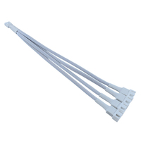 Kabel Splitter Kipas PWM 4Pin 1-ke-4, Adaptor Ekstensi Kontrol Kecepatan PWM Sinkron untuk Pendingin CPU & Kipas Casing PC