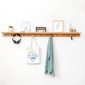 <span class=keywords><strong>Porte</strong></span>-manteaux traditionnels pour l'entrée, crochets <span class=keywords><strong>de</strong></span> <span class=keywords><strong>rangement</strong></span>, <span class=keywords><strong>étagère</strong></span>s murales flottantes - Product Image 4