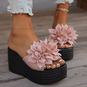 Summer Beach <b>Platform</b> Ladies for Slippers Open Outdoor <b>Wedge</b> Heel Women <b>Sandals</b> Non-slip Fancy Flower Heeled Slippers for Women - Product Image 5
