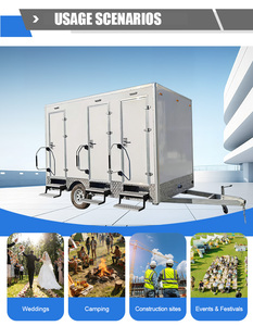 Remorques sanitaires portables <span class=keywords><strong>de</strong></span> luxe avec 3 cabines privées pour événements et services <span class=keywords><strong>de</strong></span> récupération post-catastrophe - Product Image 2