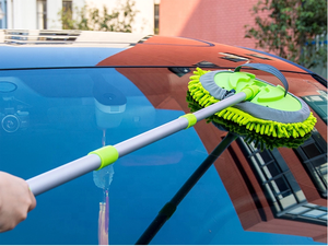 Car Wash Brush Cleaning Mop Chenille <strong>Broom</strong> Adjustable <strong>Telescoping</strong> Long Handle Car Cleaning Tools Rotatable Brush - Product Image 3