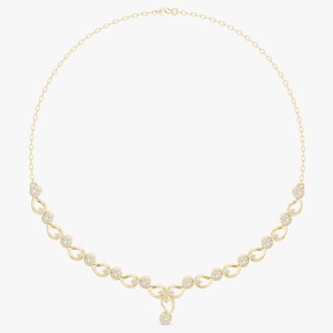 Best Selling Diamond <b>Necklace</b> With Round Cut Diamonds Luxury Jewelry For Women Bridal And Festive Wear Available At Best Market - Product Image 4