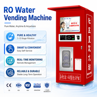 Distributeur d'eau potable avec système de purification et fonctionnement à monnayeur, machine distributrice pour les espaces publics