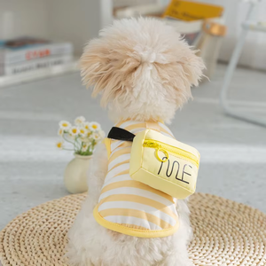 Vestiti per animali domestici di nuovo arrivo vestiti per <span class=keywords><strong>cani</strong></span> a righe con borsa a tracolla Outdoor - Product Image 5