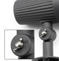 Projecteur solaire LED extérieur haute efficacité à angle réglable, avec piquet en aluminium, étanche IP44, à commande par capteur pour jardin (vente en gros)