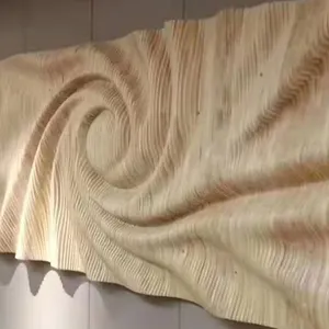Luxus-Kunstdesign-Innen korridor Rotierendes 3D-Dekor Holzwand paneel mit dekorativen Holzwand paneelen