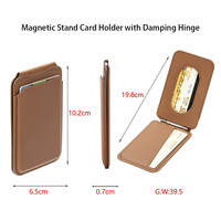 Manyetik Standlı Kartlık, Sönümlemeli Menteşeli İnce PU Deri Cüzdan, 2-3 Kart İçin, iPhone 12-17 MagSafe Cihazlarıyla Uyumlu