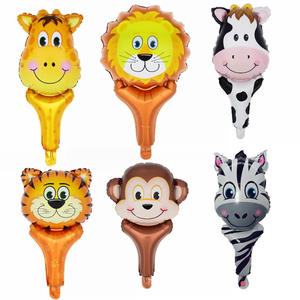 Globos de aluminio para decoración de fiesta, ramos de tamaño medio con forma de cabeza de mono y animal de dibujos animados, venta al por mayor - Product Image 4