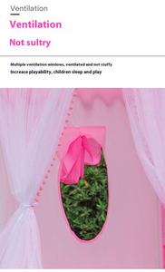 Niños princesa niñas Casa Grande punteada malla ventilada interior niños <span class=keywords><strong>Castillo</strong></span> jugar juguete tienda <span class=keywords><strong>de</strong></span> poliéster - Product Image 6