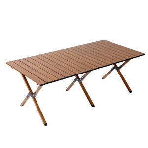 Table pliante d'extérieur rectangulaire 90 cm, pliable, style décontracté pour jardin et terrasse YH033 - Product Image 1