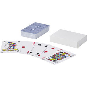 Carte da gioco personalizzate ecologiche asso durevole per Set di carte da Poker di carta portatile per uso familiare stampate con Logo personalizzato - Product Image 1