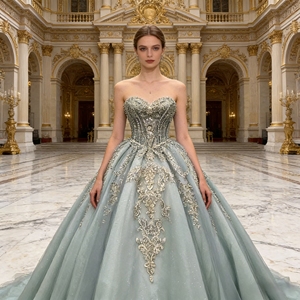 Robe de bal de princesse scintillante verte avec corset et nœud, style Sweetheart, <span class=keywords><strong>pour</strong></span> Quinceañera - Product Image 3