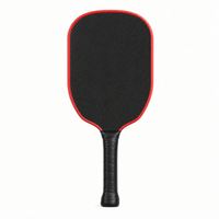 Raquette de pickleball, surface à haute friction, épaisseur 16 mm, poignée en cuir, matériau hybride, amortisseur en silicone, bordure