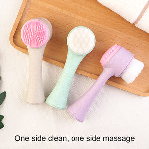 Paille de blé dégradable écologique <span class=keywords><strong>brosse</strong></span> <span class=keywords><strong>nettoyante</strong></span> pour le <span class=keywords><strong>visage</strong></span> prix bon marché <span class=keywords><strong>brosse</strong></span> de nettoyage des pores - Product Image 4
