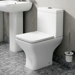 Modern Terbaik komersil WC toilet peralatan kamar mandi keramik Dekat ditambah toilet persegi Eropa tangki keramik commode