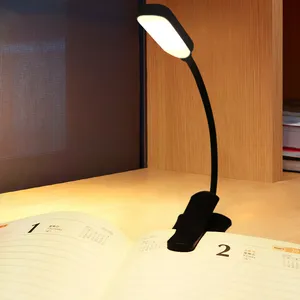 Luz de led de estudo recarregável usb, luz de leitura para livros cuidados com os olhos, lâmpada portátil para livros