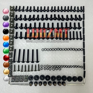 Kit de boulons de carénage en acier inoxydable pour <span class=keywords><strong>HONDA</strong></span> CBR600F4 CBR 600FS <span class=keywords><strong>600</strong></span> CC 600F4 CBR600 <span class=keywords><strong>F4</strong></span> 99 00 600CC 1999 <span class=keywords><strong>2000</strong></span> Écrous de fixation de carrosserie - Product Image 1