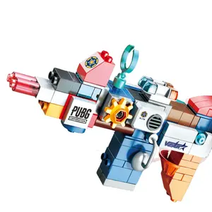 130 종류 빌딩 블록 전투 총 다채로운 빌딩 블록 어린이 장난감 조립 재료 빌딩 블록 세트