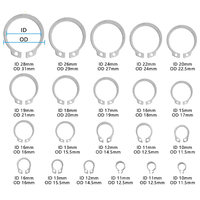 High Quality M10 External Retaining Rings DIN 472/DIN 472B SS304 65Mn Plain Springs C Circlip Snap Retaining Rings