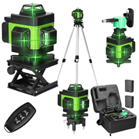 laser à faisceau vert 4D à 16 lignes, nivellement automatique, ligne croisée 360 pour plafond de , carrelage, fourniture usine