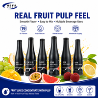 Concentré de jus de fruits coloré certifié HALAL, 19 saveurs, avec pulpe naturelle, 1L/bouteille, pour bubble tea, smoothies, cocktails, échantillon gratuit