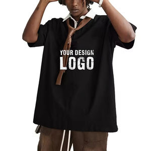 T-shirt polo pour homme en coton personnalisé à faible MOQ, 270g, couleur contrastée, col polo, décontracté, manches courtes, ample, sport, t-shirts pour homme - Product Image 4