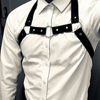Chaîne de corps unisexe sexy en alliage, style punk, harnais d'épaule et de poitrine, ceinture de cou, accessoire pour chemise et uniforme, prêt à porter pour adultes