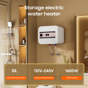 Petit chauffe-eau électrique mural 10L 1600W à réservoir émaillé pour usage domestique, camping-car et extérieur, chauffage rapide - Product Image 3