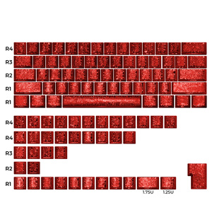 Ensemble de touches de clavier personnalisées XVX Foil Series Shine-Through Dye-Sub en anglais, profil Cherry, 39/61/100/120 touches - Product Image 5
