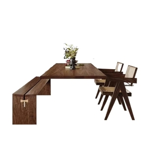 <span class=keywords><strong>Tavolo</strong></span> da Pranzo Moderno in <span class=keywords><strong>Legno</strong></span> Massello di <span class=keywords><strong>Noce</strong></span> con Piano Naturale, Prezzo di Fabbrica, per Ristoranti - Product Image 6